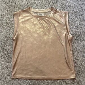 Porridge Metallic Gold Muscle Tank Top small